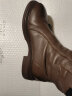 百思图冬季商场新款复古及踝时装靴加绒真皮女短靴GD002DD3 棕色 37 晒单实拍图