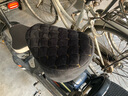 润华年电动车坐垫套 电动自行车座套电瓶车自行车通用坐垫套加绒加厚柔 黑色-【圆头座套】 实拍图