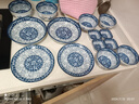 参宝SAMBO青花瓷陶瓷盘子中式平盘餐具西餐盘圆菜盘凉菜碟牛排大餐盘 7.3英寸圆形平盘【一个装】 18.5cm 实拍图