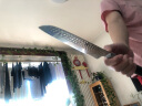 和臻菜刀大马士革钢厨刀日式料理刀7英寸三德刀花纹钢切片刀厨房刀具 实拍图