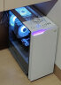 爱国者（aigo）JV13白色 电脑台式主机箱 桌面matx小机箱（全侧透钢化玻璃/ITX主板/240水冷/RGB灯条） 实拍图