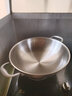 铿锵 双耳炒锅316不锈钢家用电磁炉燃气灶少油烟无涂层炒菜锅大号 316双耳圆底炒锅 34cm 实拍图