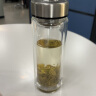 希诺双层玻璃杯男商务办公家用过滤泡茶杯子透明车载水杯345mL 实拍图