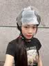 安迪亚新国标电动车头盔女夏天防晒轻便电瓶车男士安全半盔双镜四季通用 哑黑-透明镜 实拍图