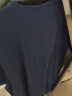 班尼路（Baleno）新疆棉T恤男 2019年夏季圆领短袖上衣宽松打底衫男 88902284 37B 孔雀蓝 L 实拍图