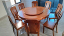 莱仕达实木餐桌椅组合家用仿古中式大圆桌酒店吃饭桌子带转盘Y03 1.5+8 晒单实拍图