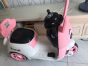 炫童儿童电动摩托车玩具车男女孩宝宝电动三轮车可坐人小孩充电电瓶车 粉色小兔：双驱+大电瓶+早教音乐 遥控款（可自驾） 实拍图