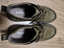 他她（TATA）商务休闲皮鞋男鞋真皮高帮鞋短靴子2024冬季新款ODV01DD4 卡其色（单里） 43 实拍图