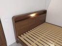北欧实木床双人床家用现代简约出租房单人床主卧室轻奢高箱储物床 实木单床[默认胡桃色] 1500mm*2000mm 框架结构 实拍图