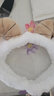 海伊朵韩式洗脸发带兔耳朵鹿角螃蟹猫耳朵敷面膜洗漱束发带发箍可爱发带 C12【羊角 白色】 实拍图