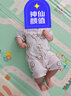 贝乐咿婴儿衣服短袖连体衣夏季薄款男女新生儿纯棉无骨a类宝宝空调服 5228罗马天空 90cm 实拍图