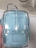 欣美雅（xinmeiya）可微波炉加热玻璃饭盒分隔型便当盒保温上班族学生餐盒套装保鲜盒 岩蓝 980ml 玻璃耐热饭盒 晒单实拍图