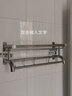 卫生间置物架 不锈钢免打孔洗手间毛巾架厕所浴室置物架洗澡间浴巾收纳架壁挂洗漱台厨房卫浴五金挂件用品 不锈钢单层50cm（打孔+免打孔双用） 实拍图