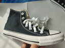 匡威（Converse）官方All Star经典帆布男女高帮休闲运动鞋黑色101010 101010/黑色 35 实拍图