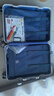 世界地理德国铝镁合金行李箱金属男女铝框拉杆箱密码锁登机旅行箱万向轮 铝镁合金轻奢纪念款（银配蓝） 20英寸 -可登机 实拍图