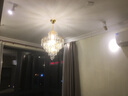 思洛迪  欧式水晶吊灯客厅圆形水晶灯LED灯餐厅灯卧室饭厅灯饰楼梯灯 直径45 高55  三色调光LED 实拍图