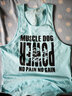 MUSCLE DOG 肌肉狗背心男 夏季宽松无袖快干吸汗坎肩运动健身训练 浅蓝色 L 实拍图