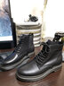 百丽（Belle）复古粗跟马丁靴男休闲工装风机车短靴加绒92267DD0 黑色8孔（内增高）-A0924 41 (255mm) 实拍图