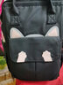 XCAT书包女初中生韩版高中小学生校园双肩包女大容量可爱休闲旅行背包 黑色【配挂件】 实拍图