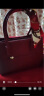 意尔康【高档礼盒】大容量托特包刺绣婚包妈妈包女士手提包31W28014酒红 实拍图