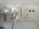 ABB开关插座面板 五孔插座带双USB充电插座 轩致系列 白色 实拍图