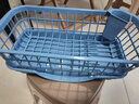 沃德百惠（WORTHBUY）碗柜碗筷收纳盒碗柜碗碟沥水架厨房置物架收纳架滤水篮塑料收纳筐 蓝色 实拍图
