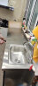 曲索寐2米不锈钢厨房橱柜灶台柜一体柜组合家用储物碗柜整体简易租房用 180*50右侧水盆 实拍图