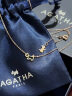 AGATHA/瑷嘉莎 法式镂空小狗项链女 生日礼物送女友闺蜜锁骨链 玫瑰金 晒单实拍图