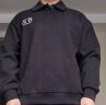 GXG 男装 龚俊同款 双色中廓版型肌理面料翻领男士卫衣2022年冬季新 黑色（加绒） 180/XL 晒单实拍图
