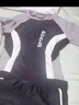 羽克（Yuke） 泳衣女保守分体新款青春款泡温泉泳装两件套显瘦遮肉专业游泳衣 黑灰 XL 码（建议体重118-128斤） 实拍图