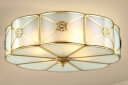 可洛 欧式全铜LED吸顶灯美式卧室灯圆形过道阳台灯走廊灯玄关灯具 H03-6C（直径60cm 高度16cm） 晒单实拍图
