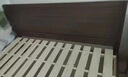派森柏中式实木床1.8米双人床主卧经济型简约1.5米单人床家用1.8m加厚床 胡桃木色单床 1.8*2米 实拍图