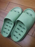 merdor卫生间拖鞋男夏季浴室家用洗澡防滑漏水速干情侣凉拖鞋女室内厚底 绿色(加厚鞋底) 37-38 适合36-38 实拍图