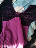 艾舞戈儿童舞蹈服秋冬女童拼绒练功服专业芭蕾舞连体服丝绒拉丁舞演出服 紫色-长袖-开裆 110 （身高105-115cm） 实拍图