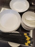 浩雅 釉下彩景德镇骨瓷餐具家用碗碟餐具套装饭碗盘子20头纯白 实拍图