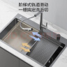 九牧（JOMOO）不锈钢抗菌耐刮飞雨瀑布水槽阶梯式厨房洗菜盆 78*48  06299-CZ-1 实拍图