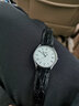 phil pilan 适用于浪琴L4表带原款代用 浪琴律雅手表带男真皮 律雅/嘉兰/瑰丽真皮女 黑色-银扣 18mm 实拍图