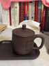古悦堂 宜兴原矿紫砂杯全手工紫砂盖杯茶杯可定制舍得杯 紫泥款-450毫升 实拍图