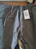 泽荃（zequan）春秋薄款纯棉直筒男士松紧腰大码宽松工装裤户外休闲裤多口袋长裤 K226浅灰色 L【适合体重120-145斤】 实拍图