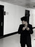法蒙泽 西服套装男士修身商务休闲西服职业正装小西装男结婚礼服外套男 黑色双扣西服+西裤+衬衫+大礼包 L /170【95-110斤】 实拍图