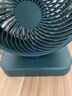 倍为12英寸120°摇头桌面风扇静音电风扇循环电扇台扇办公室宿舍床头多功能台式迷你usb风扇40000mAh 插电款-森林绿-12寸双轮大风力带摇头 实拍图
