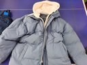 NASALIKE官方棉服男冬季保暖假两件连帽棉衣羽面包绒服男士防寒外套棉袄子 蓝色 4XL （建议165-180斤） 实拍图