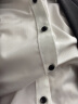 墨诺佰长袖衬衫男四季青年商务正装上班修身型免烫方领小黑领易打理衬衣 小黑领-绅士白 40码（130-145斤） 实拍图