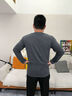 雾卡【纯棉三件装】长袖t恤男装秋衣服青年宽松上衣打底衫春秋卫衣男T 3件】SP铁灰+帆船卡其+帽子雾蓝 2XL /150-165斤 实拍图