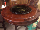 森林信达家具家用高档大圆桌钢化玻璃转盘茶色咖啡色圆盘转桌圆转台 咖啡色 直径70cm -厚10mm 实拍图