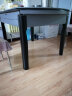 初屋 餐桌 岩板餐桌椅组合现代简约伸缩折叠圆桌家用小户型实木饭桌子 黑灰色-意大利灰岩板-实木椅 1.35米单餐桌 实拍图
