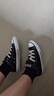 匡威（Converse）童鞋儿童低帮帆布鞋春季男女童全明星新品经典款软底魔术贴帆布鞋 黑色[经典款新版】 偏大选小一码 35 【建议脚长22cm】 实拍图