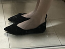 朴尼斯 Pounise 单鞋女韩版大码船鞋平底柔软 PQM-02 黑色 37/235(1.5)  实拍图