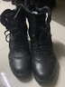 目击者作战靴男拉链冬季陆战靴女特战作训靴子防水防滑户外加绒羊毛保暖 黑色 拉链羊毛款 41 实拍图