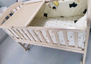 圣贝恩（sepeon）婴儿床实木无漆儿童床摇篮欧式拼接移动多功能bb摇篮新生儿宝宝床 大床+棕垫【送蚊帐】 实拍图